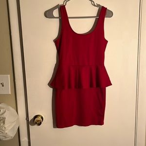 Red cocktail dress